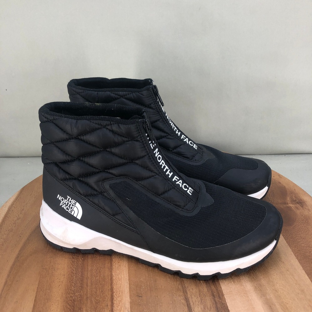The North Face Womens Thermoball Traction Bootie Black Size 10 Quilted Zip Up